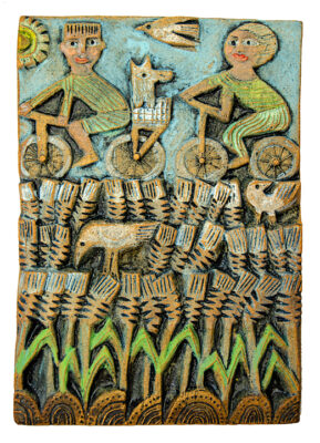 'Cycling along the Rye', Ceramic Relief, Edition of 50, 10 x 15cm, £80